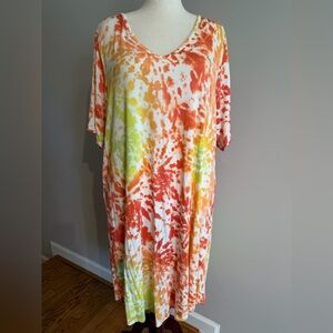NWT Torrid Multi Tie Dye Super Soft Midi Dress - Torrid Size 4 (26, 4X)